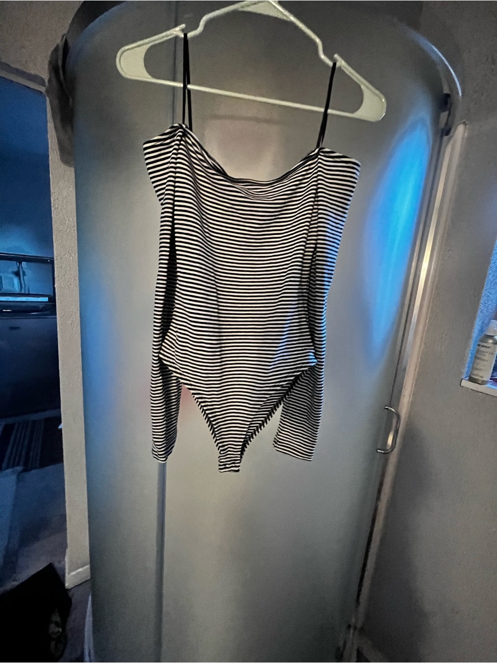 Forever 21 Black and White Striped Bodysuit
